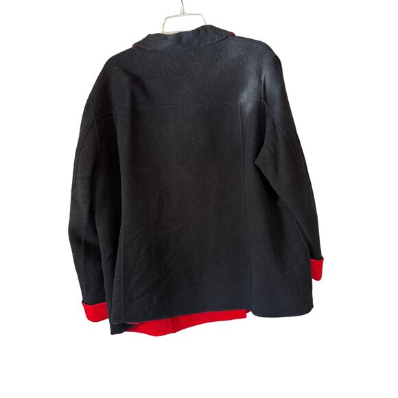 Vintage Pendleton Jacket Women's Plus Black Red Double Time Reversible Button - Picture 6 of 7